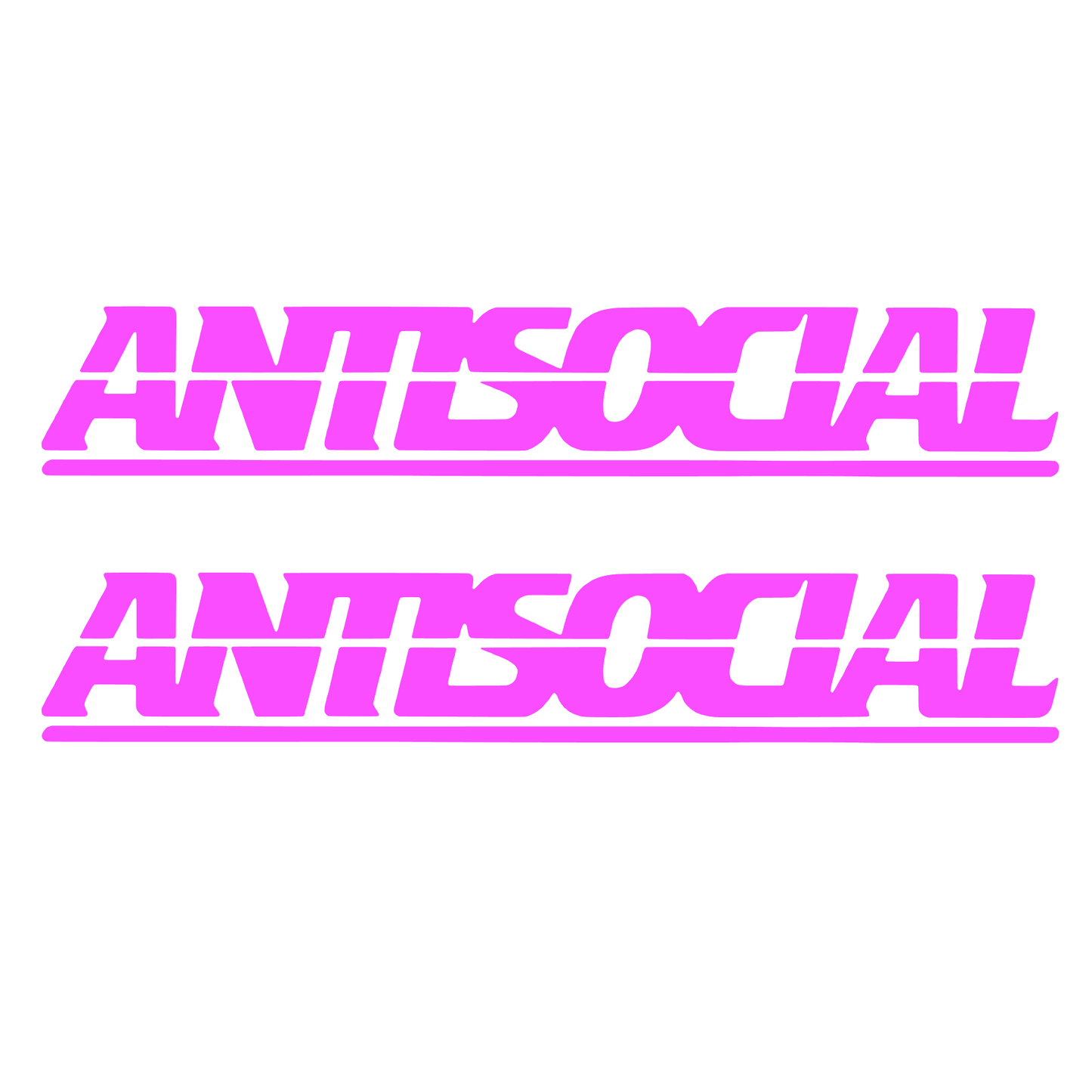 Set 2 stickere auto decorative, antisocial