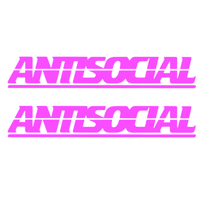 Set 2 stickere auto decorative, antisocial
