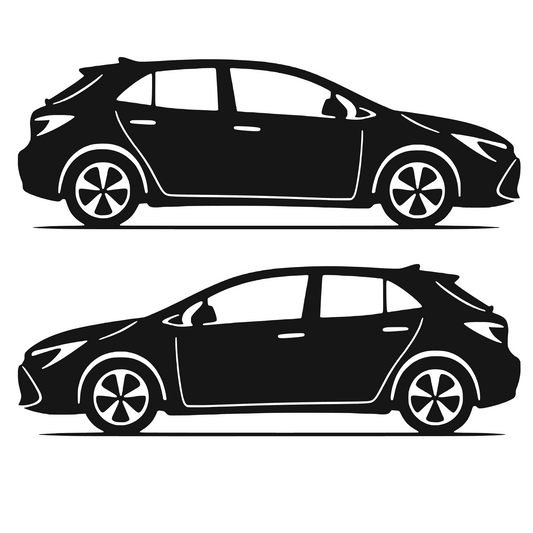 Set 2 stickere rezistente, stanga si dreapta, Toyota Corolla 2019+, hatchback