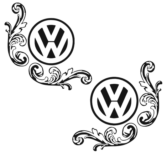 Set 2 Stickere Auto Volkswagen geam lateral Vw
