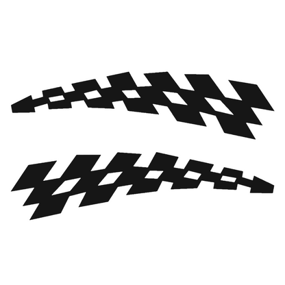 Set 2 stickere auto decorative, steag de curse, carouri
