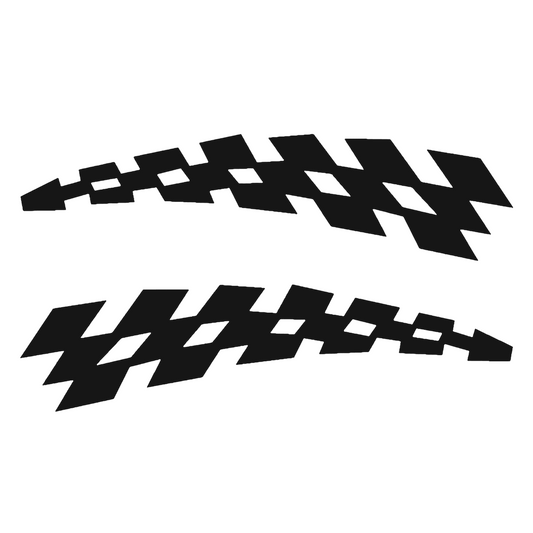Set 2 stickere auto decorative, steag de curse, carouri