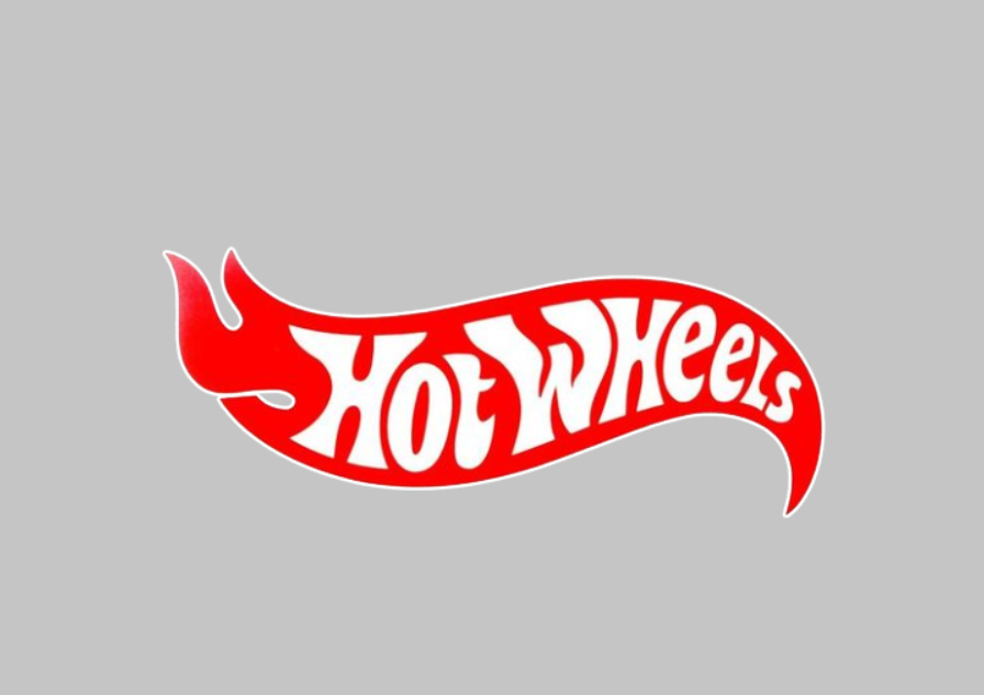 Sticker Hot Wheels rosu cu alb