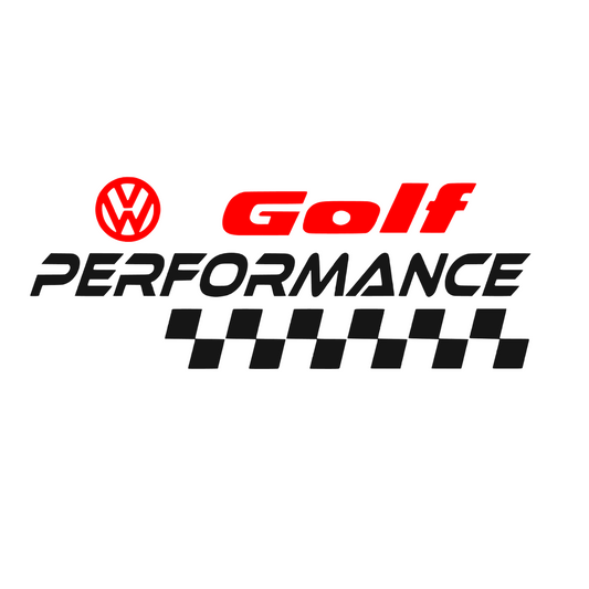 Sticker auto Volkswagen Golf logo performance