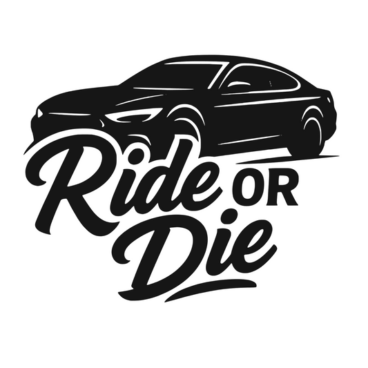 Sticker auto rezistent, Ride or die v1