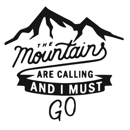 Sticker auto 4x4, rezistent, adventure, the mountain are calling v2