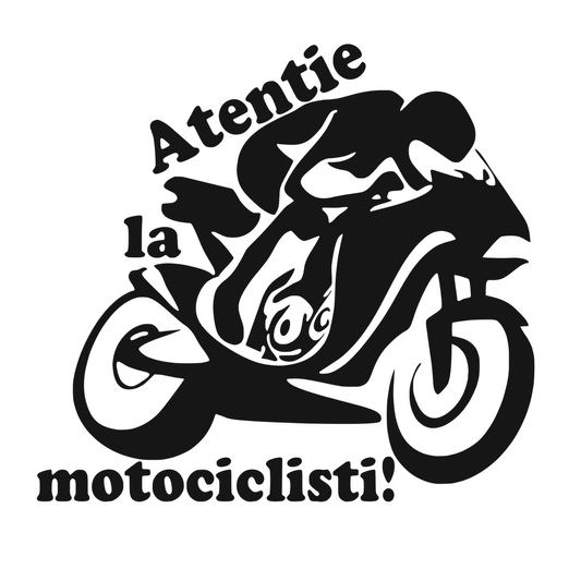 Sticker auto, atentie la motociclisti