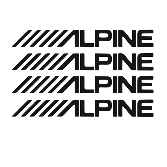 Set 4 Stickere Auto Alpine, 12,9 cm