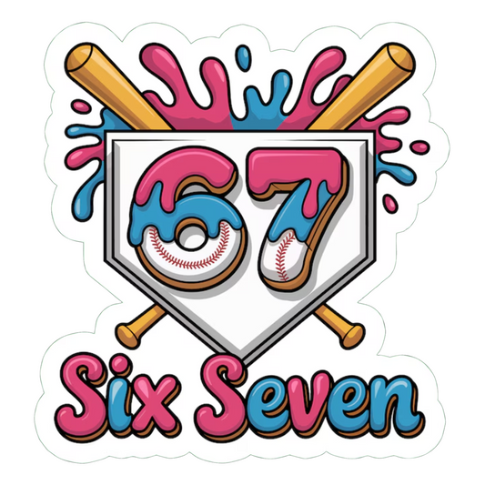 Sticker rezistent SIX SEVEN 67 Baseball