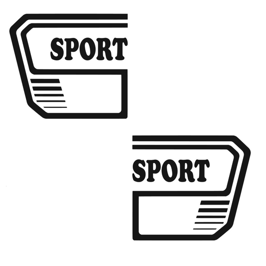 Set 2 stickere auto, rezistente la apa si UV, stanga si dreapta, model Sport