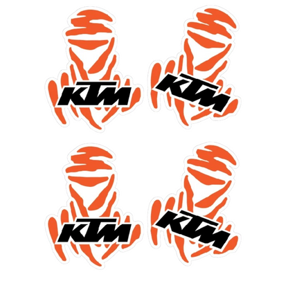 Set 4 stickere decorative, KTM Rally Dakar, rezistente