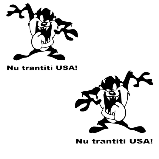 Set 2 stickere decorative Sticker Taxi/Uber/Bolt, Nu trantiti usa TAZZ, stanga si dreapta