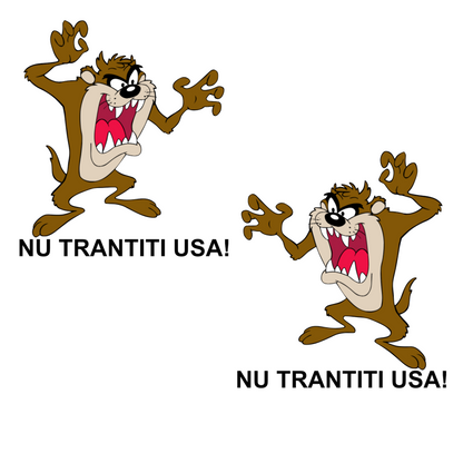 Set 2 stickere decorative Sticker Taxi/Uber/Bolt, Nu trantiti usa TAZZ, stanga si dreapta