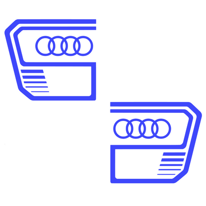 Set 2 stickere auto, rezistente la apa si UV, stanga si dreapta, pentru Audi