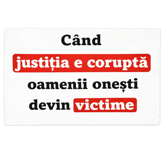 Sticker auto, rezistent, cand justitia e corupta