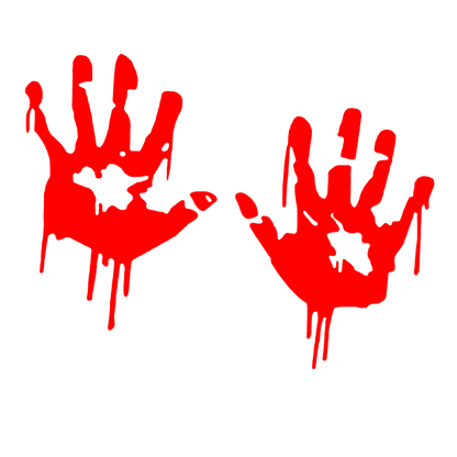 Sticker auto decorativ, rezistent, palme de Zombie