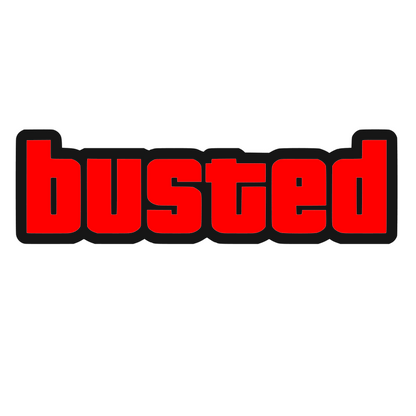 Sticker auto decorativ, tuning, rezistent la apa si UV, Busted v1