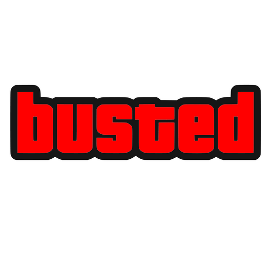 Sticker auto decorativ, tuning, rezistent la apa si UV, Busted v1