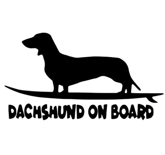 Sticker Dachshund on Board