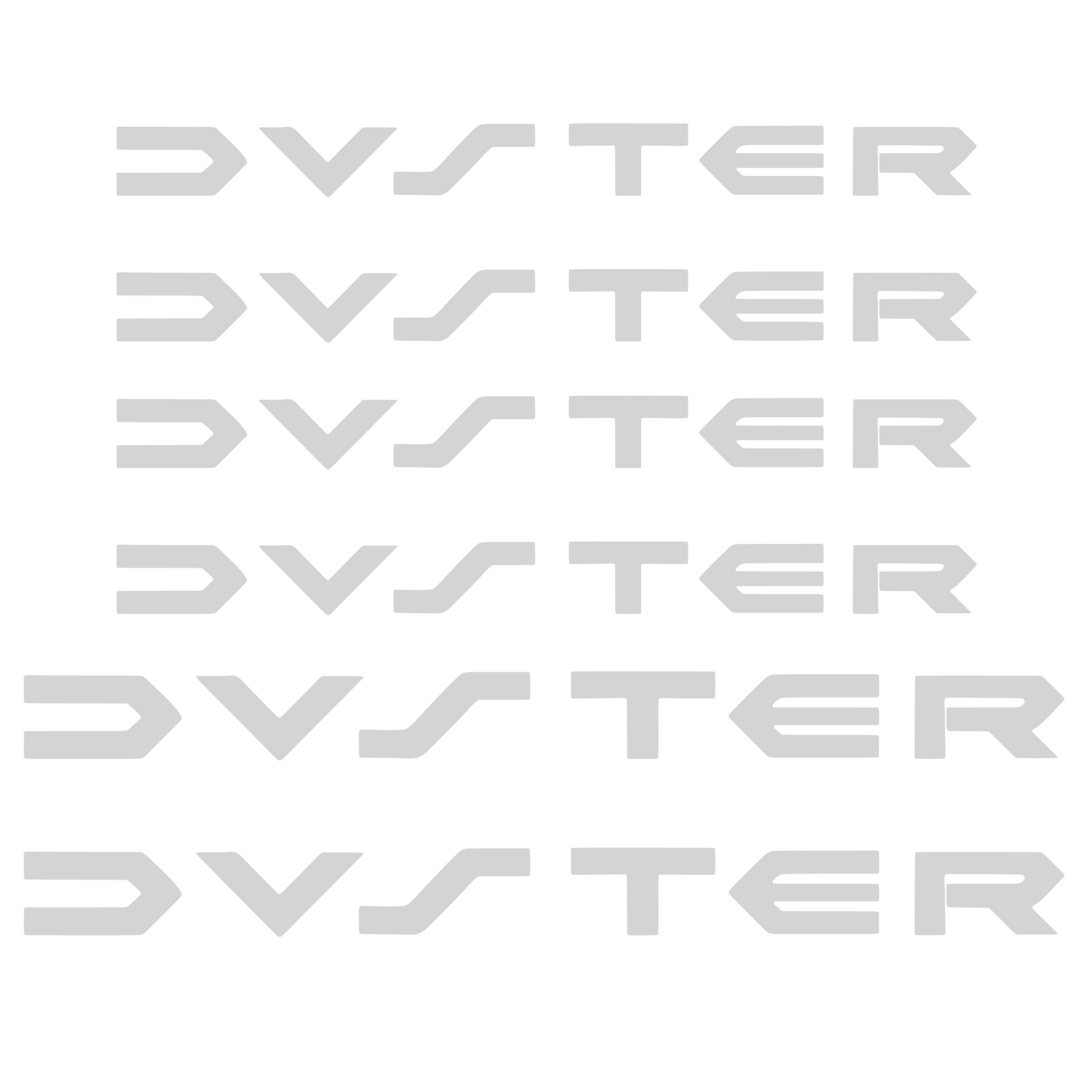 Set 6 stickere pentru manere si capace oglinzi, Duster
