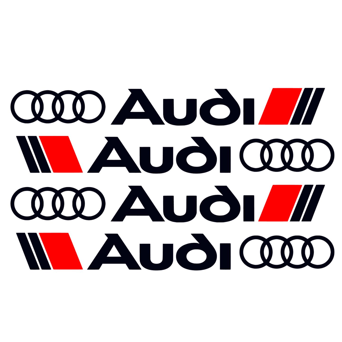 Set 4 stickere auto manere Audi diverse modele, rezistente