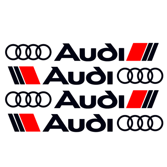 Set 4 stickere auto manere Audi diverse modele, rezistente