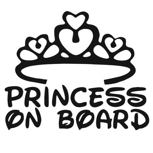 Sticker auto moto decorativ, tuning, rezistent la apa si UV, Princess on Board