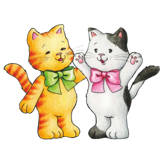 Sticker decorativ rezizstent, pisici tip acuarela