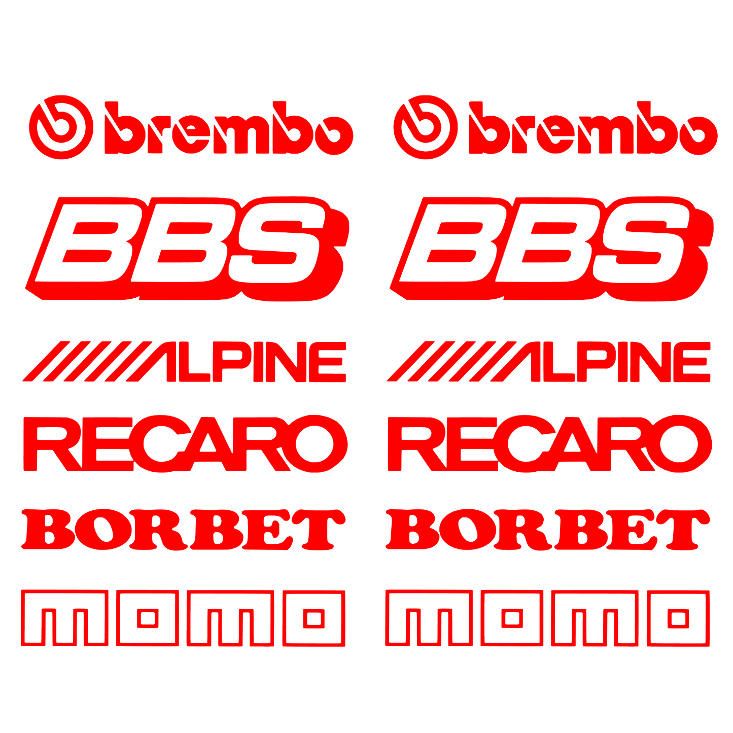 Stickere 12 stickere rezistente, Tuning Brands, sponsori