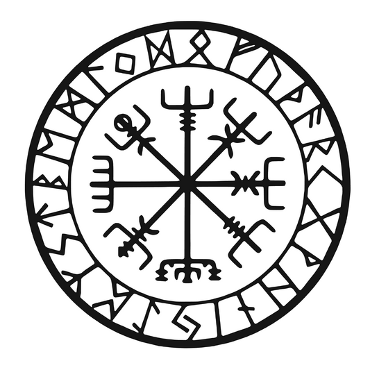 Sticker auto 4x4, rezistent, adventure, busola de pe vremea vikingilor