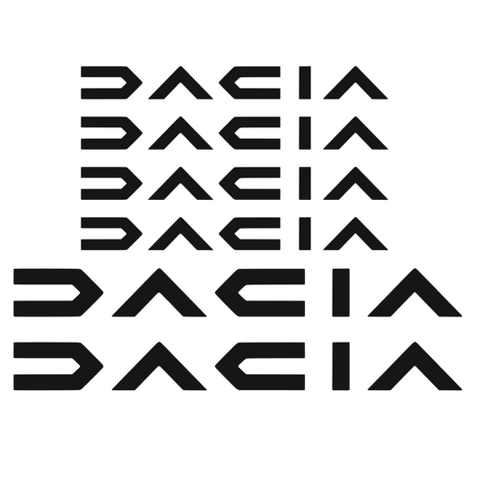 Set 6 stickere pentru manere si capace oglinzi, Dacia