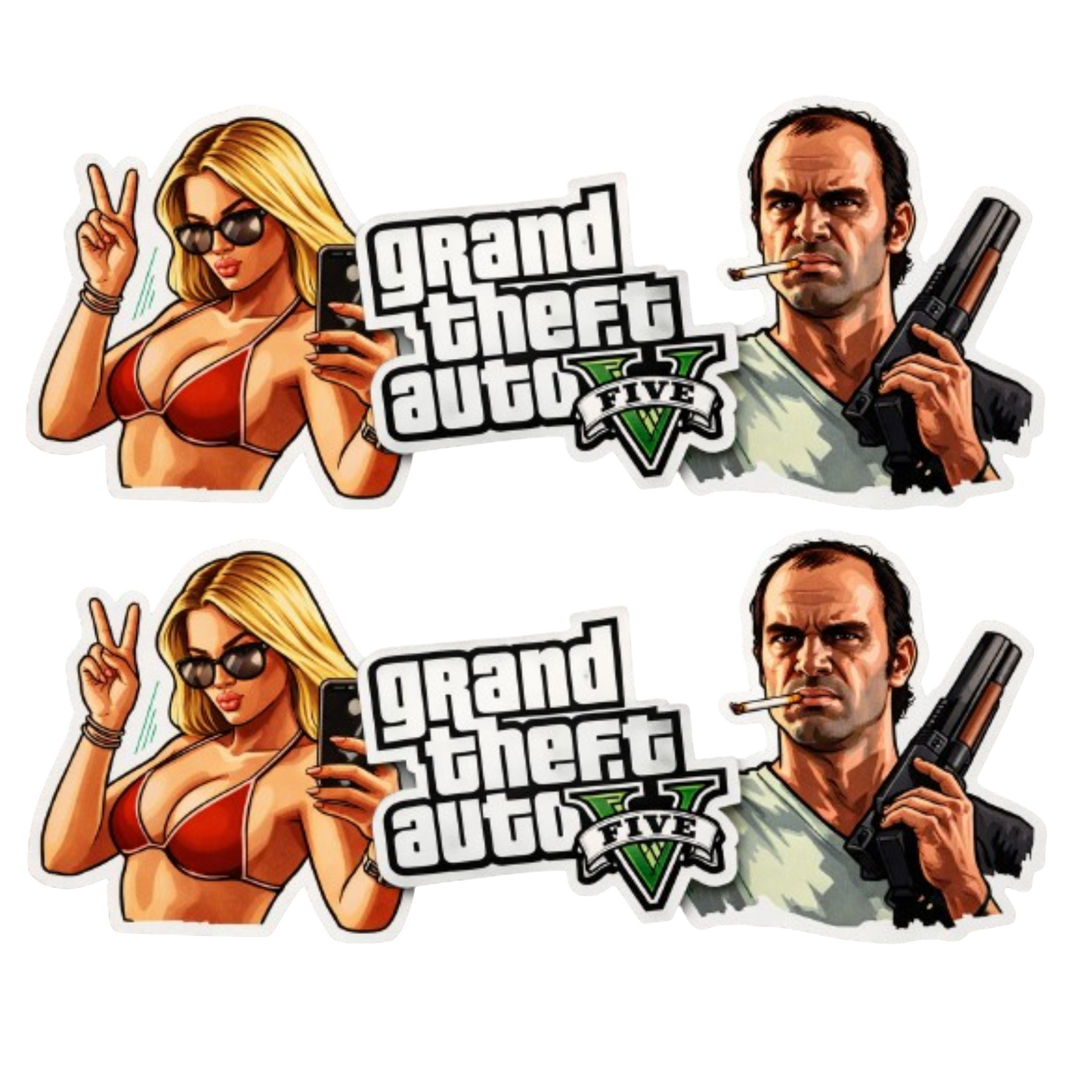 Set 2 stickere auto GTA V
