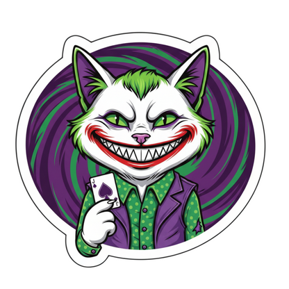Sticker rezistent Pisica Joker v1