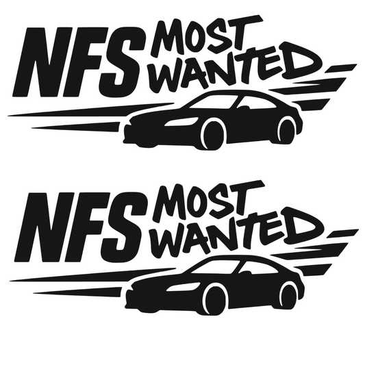 Set 2 stickere auto decorativ, tuning, rezistent la apa si UV, NFS Most Wanted