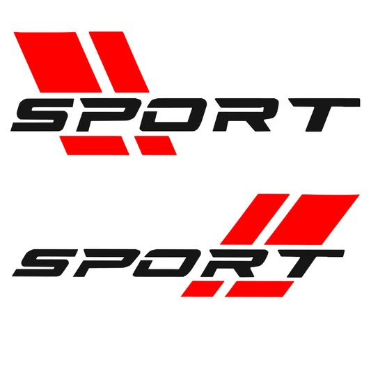 Set stickere laterale auto, model Sport, rezistente la apa si UV