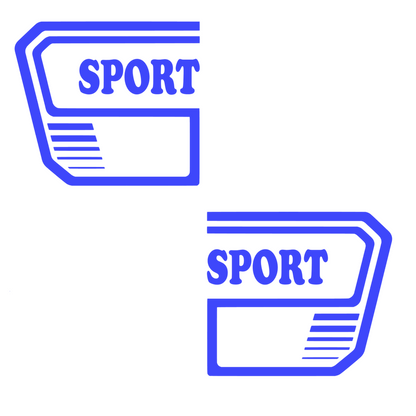 Set 2 stickere auto, rezistente la apa si UV, stanga si dreapta, model Sport