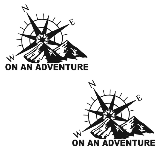 Set 2 stickere auto busola Adventure