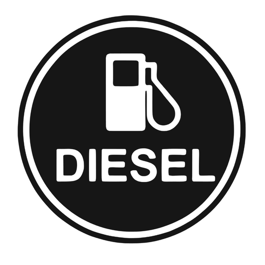 Sticker auto rezistent, pentru clapeta rezervor, Diesel