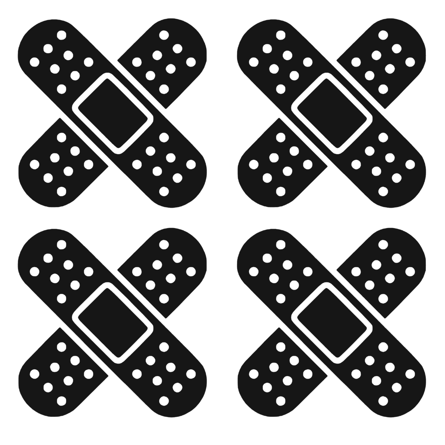 Set 4 stickere decorative, pentru masina sau motocicleta, tip plasture