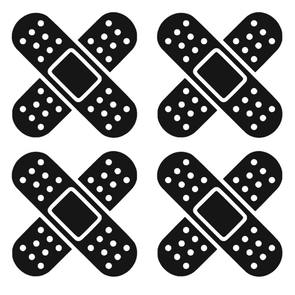 Set 4 stickere decorative, pentru masina sau motocicleta, tip plasture