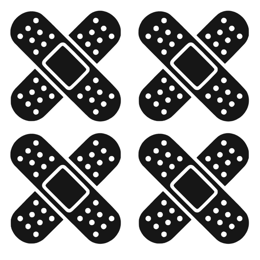 Set 4 stickere decorative, pentru masina sau motocicleta, tip plasture