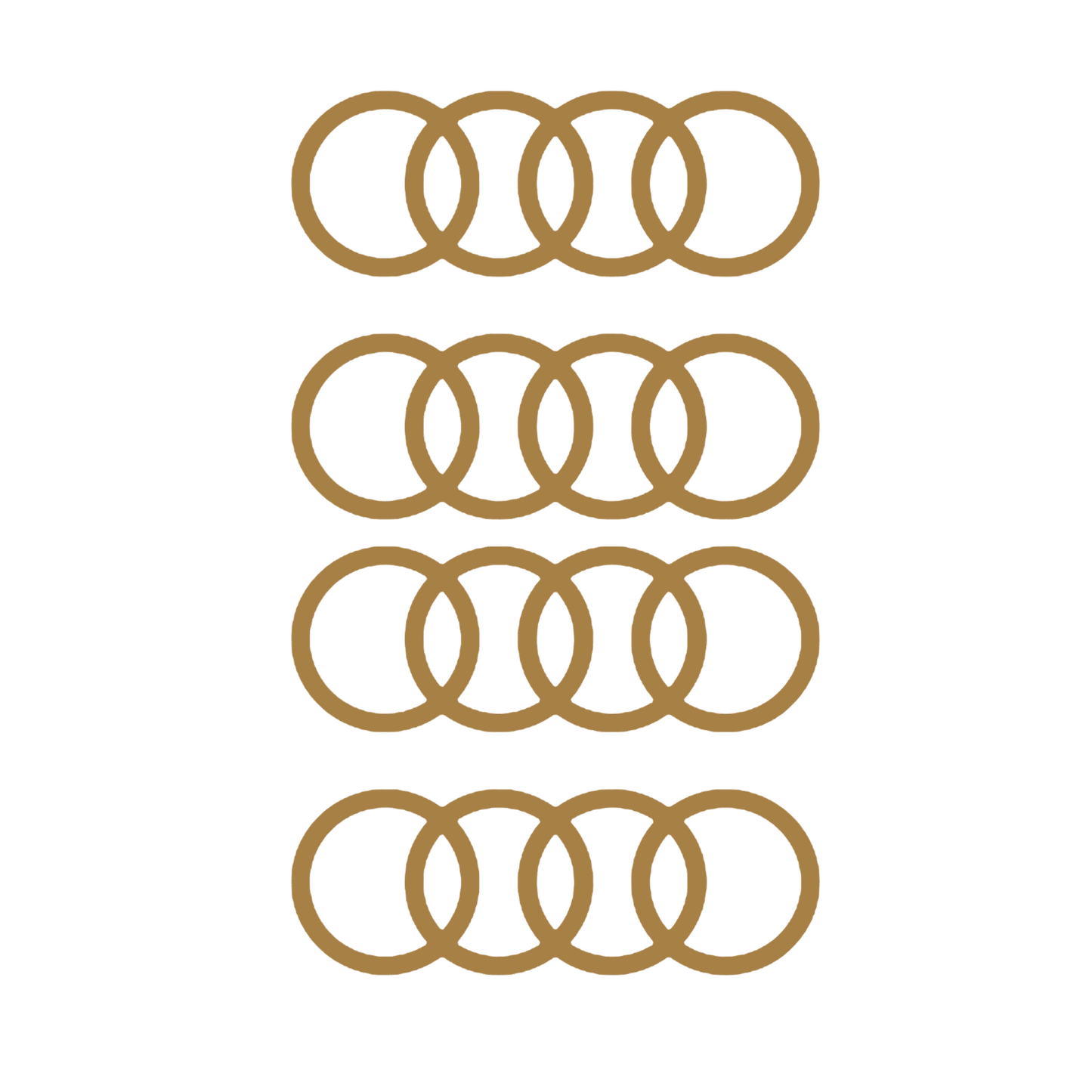 Set 4 Stickere auto decorative, pentru Etrieri - Audi Logo - 4 bucati