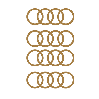 Set 4 Stickere auto decorative, pentru Etrieri - Audi Logo - 4 bucati