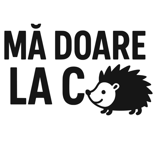 Sticker auto decorativ si rezistent, Ma doare la arici