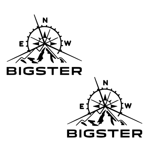 Set 2 stickere auto decorative, rezistente la apa, pentru laterale Bigster