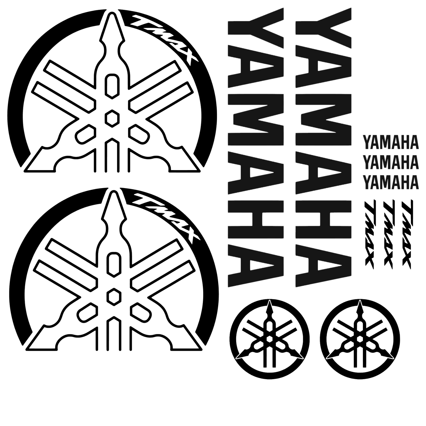 Set 12 stickere decorative, Yamaha Tmax