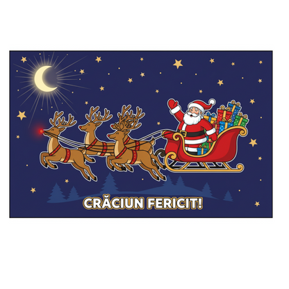 Sticker auto decorativ, abtibild, Mos Craciun, pentru caroserie, geamuri sau clapeta rezervor, v6