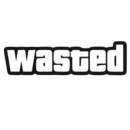 Sticker auto decorativ, rezistent la apa si UV, Wasted