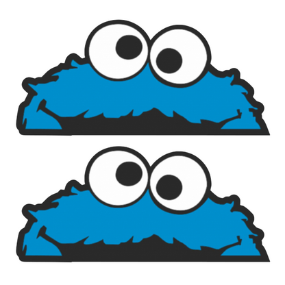 Set 2 stickere rezistente, cookie monster, monstrul prajiturilor