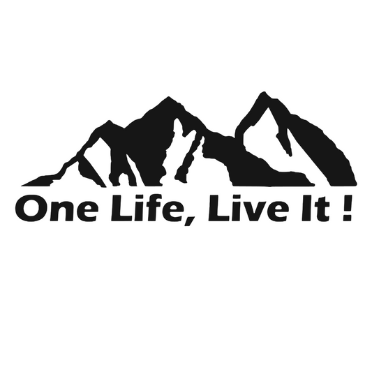 Sticker auto moto decorativ, tuning, rezistent la apa si UV, One life, live it